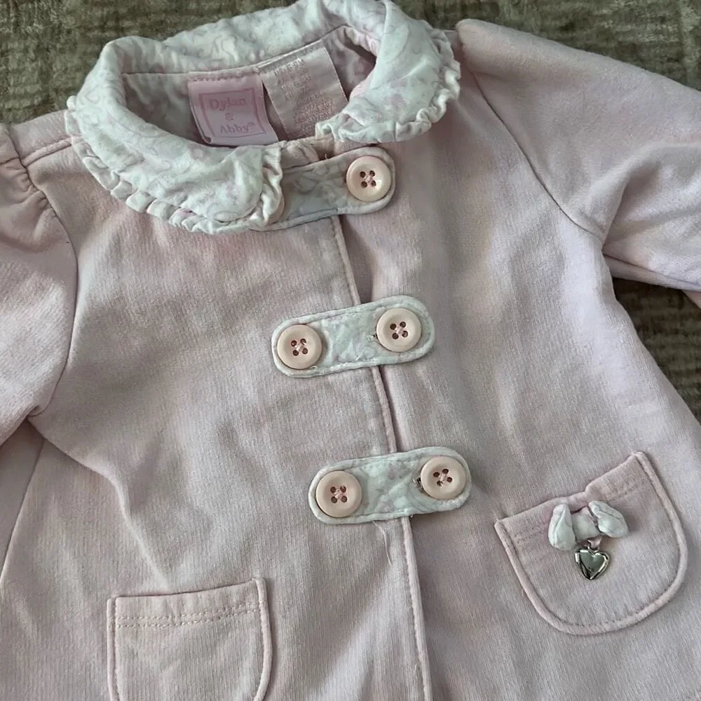 Dylan & Abby Size 6-9M light pink baby girl coat